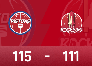 NBA戰報：康寧漢姆21分7板9助，活塞115-111火箭